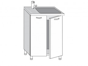2.60.2м Шкаф-стол на 600мм под врезную мойку с 2-мя дверцами в Салехарде - salekhard.magazinmebel.ru | фото