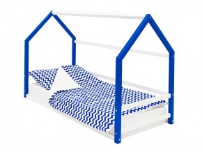 Детская кровать-домик Монтессори Svogen сине-белый в Салехарде - salekhard.magazinmebel.ru | фото - изображение 1
