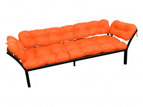 Диван Дачный с подлокотниками оранжевая подушка в Салехарде - salekhard.magazinmebel.ru | фото
