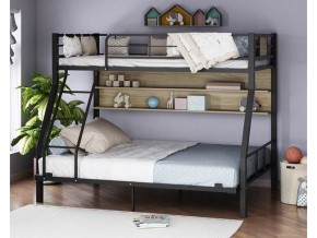 Двухъярусная кровать Гранада-1П 140 черный в Салехарде - salekhard.magazinmebel.ru | фото - изображение 1