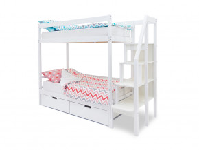 Двухъярусная кровать Svogen с ящиками белый в Салехарде - salekhard.magazinmebel.ru | фото