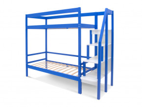 Двухъярусная кровать Svogen с ящиками и бортиком синий в Салехарде - salekhard.magazinmebel.ru | фото - изображение 2