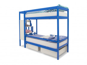 Двухъярусная кровать Svogen с ящиками и бортиком синий в Салехарде - salekhard.magazinmebel.ru | фото - изображение 4