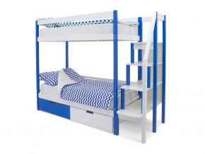 Двухъярусная кровать Svogen с ящиками сине-белый в Салехарде - salekhard.magazinmebel.ru | фото