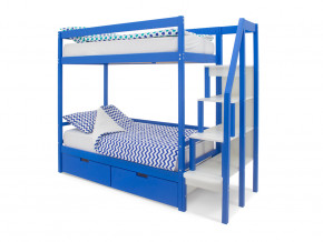 Двухъярусная кровать Svogen с ящиками синий в Салехарде - salekhard.magazinmebel.ru | фото - изображение 1