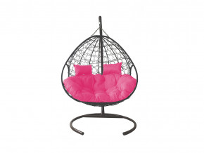 Кокон Для двоих с ротангом розовая подушка в Салехарде - salekhard.magazinmebel.ru | фото