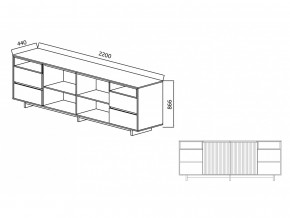 Комодино Moderno-2200 Ф5 в Салехарде - salekhard.magazinmebel.ru | фото - изображение 4