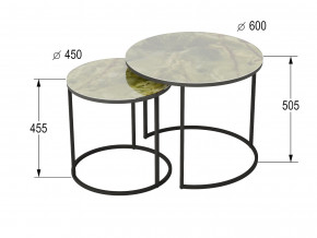 Комплект столов журнальных Стелла зеленый оникс в Салехарде - salekhard.magazinmebel.ru | фото - изображение 2