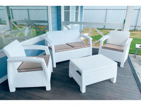 Комплект уличной мебели Yalta Terrace Set белый в Салехарде - salekhard.magazinmebel.ru | фото