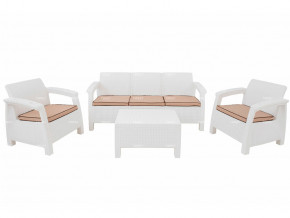 Комплект уличной мебели Yalta Terrace Triple Set белый в Салехарде - salekhard.magazinmebel.ru | фото