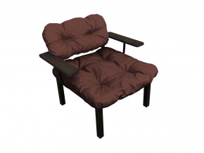 Кресло Дачное коричневая подушка в Салехарде - salekhard.magazinmebel.ru | фото