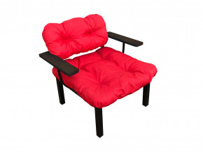 Кресло Дачное красная подушка в Салехарде - salekhard.magazinmebel.ru | фото