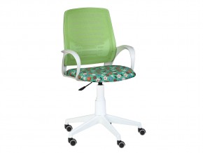 Кресло компьютерное Ирис white kids стандарт зеленый-Т-58 в Салехарде - salekhard.magazinmebel.ru | фото