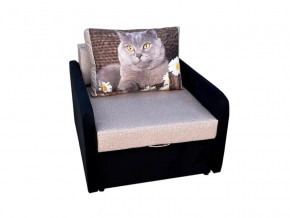 Кресло кровать Канзасик с подлокотниками кот с ромашками-2 в Салехарде - salekhard.magazinmebel.ru | фото - изображение 1