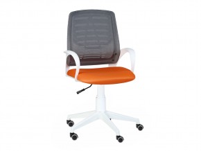 Кресло оператора Ирис white стандарт черный/оранжевый в Салехарде - salekhard.magazinmebel.ru | фото