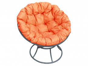 Кресло Папасан без ротанга оранжевая подушка в Салехарде - salekhard.magazinmebel.ru | фото