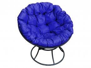 Кресло Папасан без ротанга синяя подушка в Салехарде - salekhard.magazinmebel.ru | фото