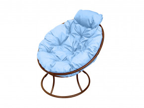 Кресло Папасан мини без ротанга голубая подушка в Салехарде - salekhard.magazinmebel.ru | фото