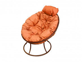 Кресло Папасан мини без ротанга оранжевая подушка в Салехарде - salekhard.magazinmebel.ru | фото