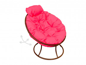 Кресло Папасан мини пружинка без ротанга розовая подушка в Салехарде - salekhard.magazinmebel.ru | фото