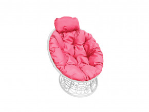 Кресло Папасан мини с ротангом розовая подушка в Салехарде - salekhard.magazinmebel.ru | фото