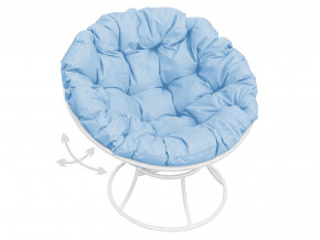 Кресло Папасан пружинка без ротанга голубая подушка в Салехарде - salekhard.magazinmebel.ru | фото - изображение 1
