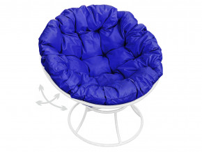 Кресло Папасан пружинка без ротанга синяя подушка в Салехарде - salekhard.magazinmebel.ru | фото - изображение 1