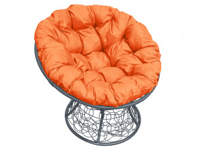 Кресло Папасан с ротангом оранжевая подушка в Салехарде - salekhard.magazinmebel.ru | фото - изображение 1