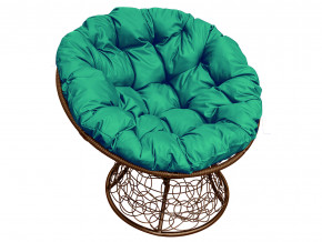 Кресло Папасан с ротангом зелёная подушка в Салехарде - salekhard.magazinmebel.ru | фото - изображение 1