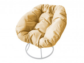 Кресло Пончик без ротанга бежевая подушка в Салехарде - salekhard.magazinmebel.ru | фото