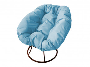 Кресло Пончик без ротанга голубая подушка в Салехарде - salekhard.magazinmebel.ru | фото