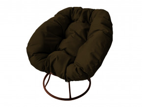 Кресло Пончик без ротанга коричневая подушка в Салехарде - salekhard.magazinmebel.ru | фото - изображение 1