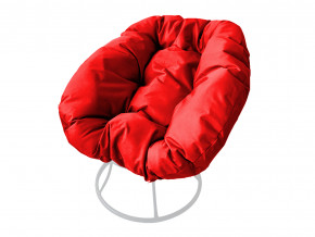 Кресло Пончик без ротанга красная подушка в Салехарде - salekhard.magazinmebel.ru | фото - изображение 1