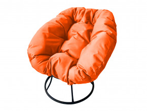 Кресло Пончик без ротанга оранжевая подушка в Салехарде - salekhard.magazinmebel.ru | фото