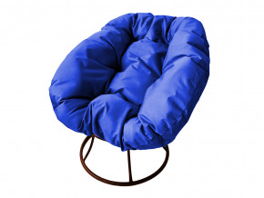 Кресло Пончик без ротанга синяя подушка в Салехарде - salekhard.magazinmebel.ru | фото - изображение 1