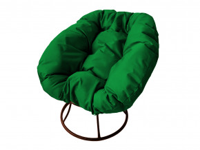 Кресло Пончик без ротанга зелёная подушка в Салехарде - salekhard.magazinmebel.ru | фото - изображение 1