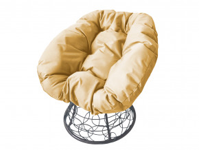 Кресло Пончик с ротангом бежевая подушка в Салехарде - salekhard.magazinmebel.ru | фото