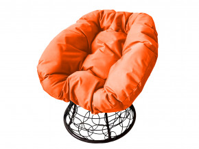 Кресло Пончик с ротангом оранжевая подушка в Салехарде - salekhard.magazinmebel.ru | фото