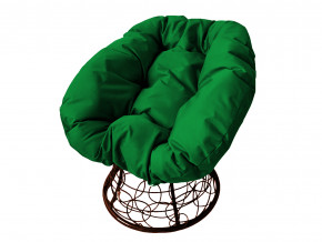 Кресло Пончик с ротангом зелёная подушка в Салехарде - salekhard.magazinmebel.ru | фото