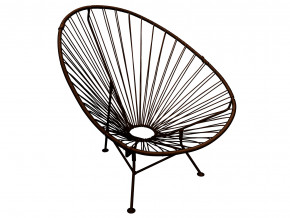 Кресло Ракушка с ротангом коричневый в Салехарде - salekhard.magazinmebel.ru | фото - изображение 1