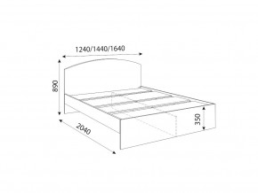 Кровать 1200R Осло модуль М08 с настилами Лайт Кашемир в Салехарде - salekhard.magazinmebel.ru | фото - изображение 2