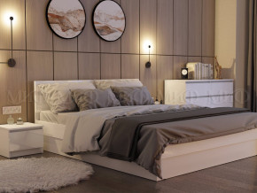 Кровать 1400 Челси Белый глянец в Салехарде - salekhard.magazinmebel.ru | фото - изображение 2