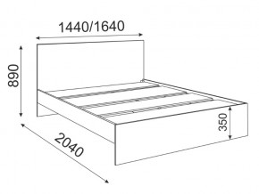 Кровать 1600 Осло модуль 4 с ящиками Дуб золото в Салехарде - salekhard.magazinmebel.ru | фото - изображение 2