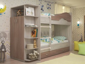 Кровать 2-х ярусная Мая с ящиками и шкафом на латофлексах шимо в Салехарде - salekhard.magazinmebel.ru | фото - изображение 1