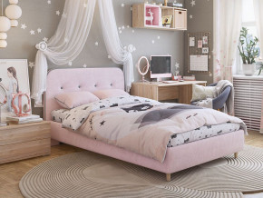 Кровать 900 Лео велюр нежно-розовый в Салехарде - salekhard.magazinmebel.ru | фото - изображение 4