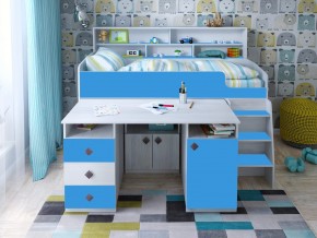 Кровать чердак Малыш-5 винтерберг-голубой в Салехарде - salekhard.magazinmebel.ru | фото