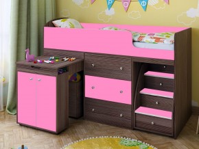 Кровать чердак Малыш 80х180 бодега-розовый в Салехарде - salekhard.magazinmebel.ru | фото