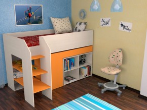 Кровать чердак Теремок 2 Оранжевый в Салехарде - salekhard.magazinmebel.ru | фото