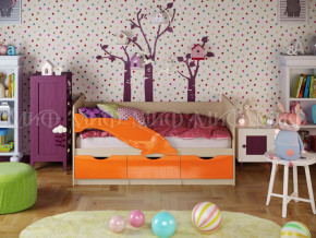 Кровать Дельфин-1 1600 Оранжевый металлик в Салехарде - salekhard.magazinmebel.ru | фото