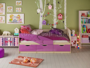 Кровать Дельфин 1600 Фиолетовый металлик в Салехарде - salekhard.magazinmebel.ru | фото